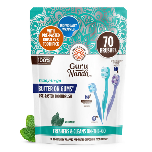 Ready-to-Go Butter on Gums Pre-Pasted Toothbrushes - 70 Count